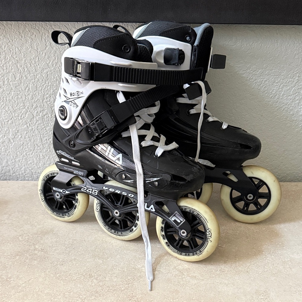 Fila Black and White Kids Inline Skates